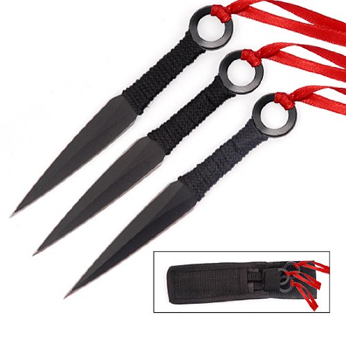 Lastworld Set of 3 Sharp Blades Throwing Knives with Sheath