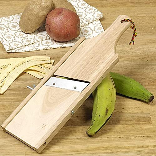 Miniatura 3 de Bene Casa - Cortadora de plátano y frutas de madera natural con hoja de corte ajustable - La hoja es extraíble para la limpieza