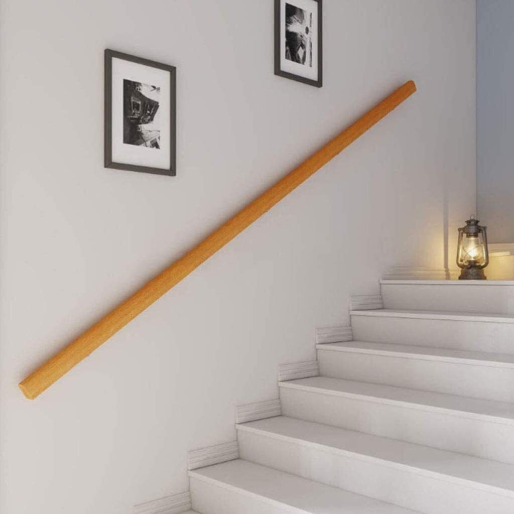 Poręcz schodowa z litego drewna, naścienna poręcz balustrady balustrady tarasowe podłokietnik korytarza pręt nośny łazienka balans, konfigurowalny (rozmiar: 310 cm) (60 cm)
