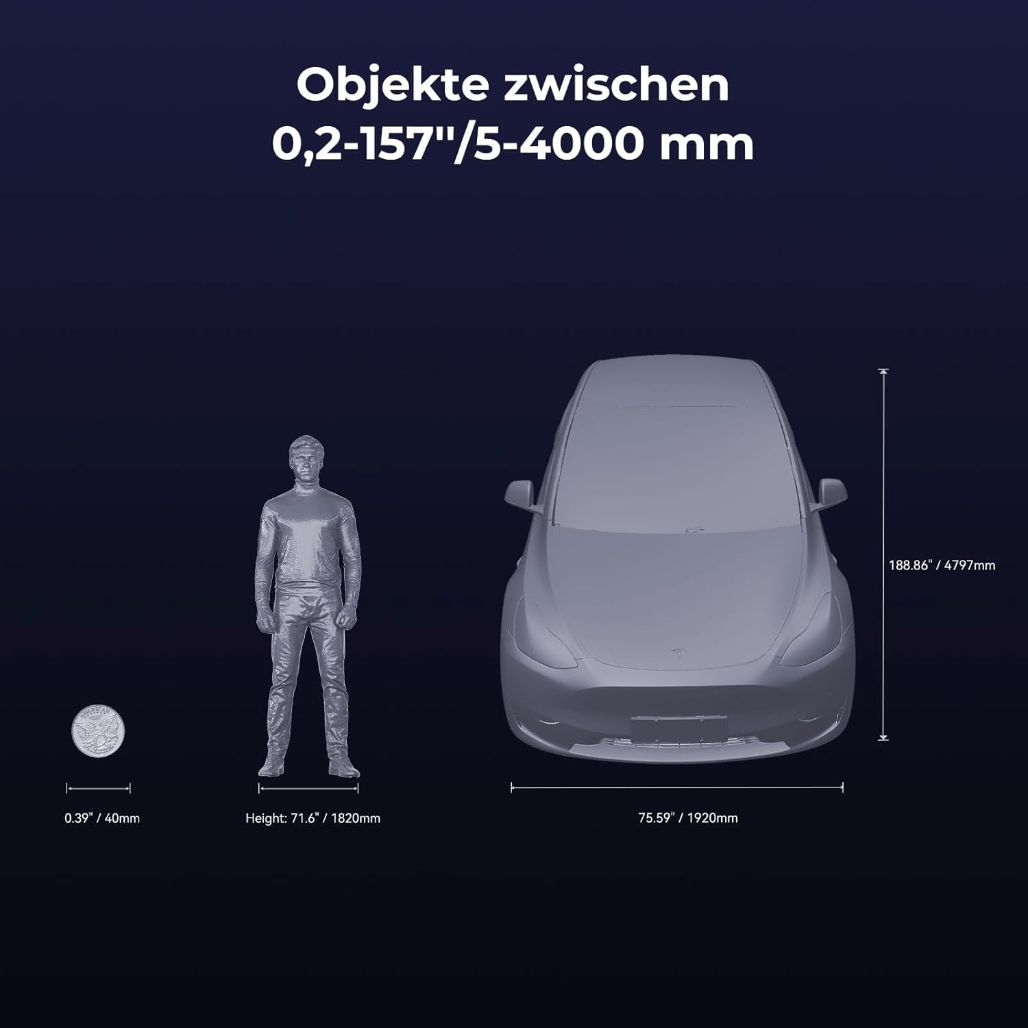 Creality Scanner 3D CR-Scan Raptor Pro per stampa 3D, 60fps ad alta velocità e oggetti da 5 mm a 4 m, 22 + 7 laser blu e scanner manuale NIR, precisione 0,02 mm, scansione a colori a 24 bit per