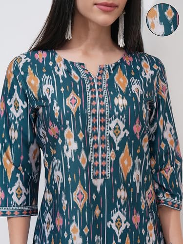 Image of Vishudh Women's Kurta | Regular Fit | Trendy Ethnic Top for Everyday Comfort