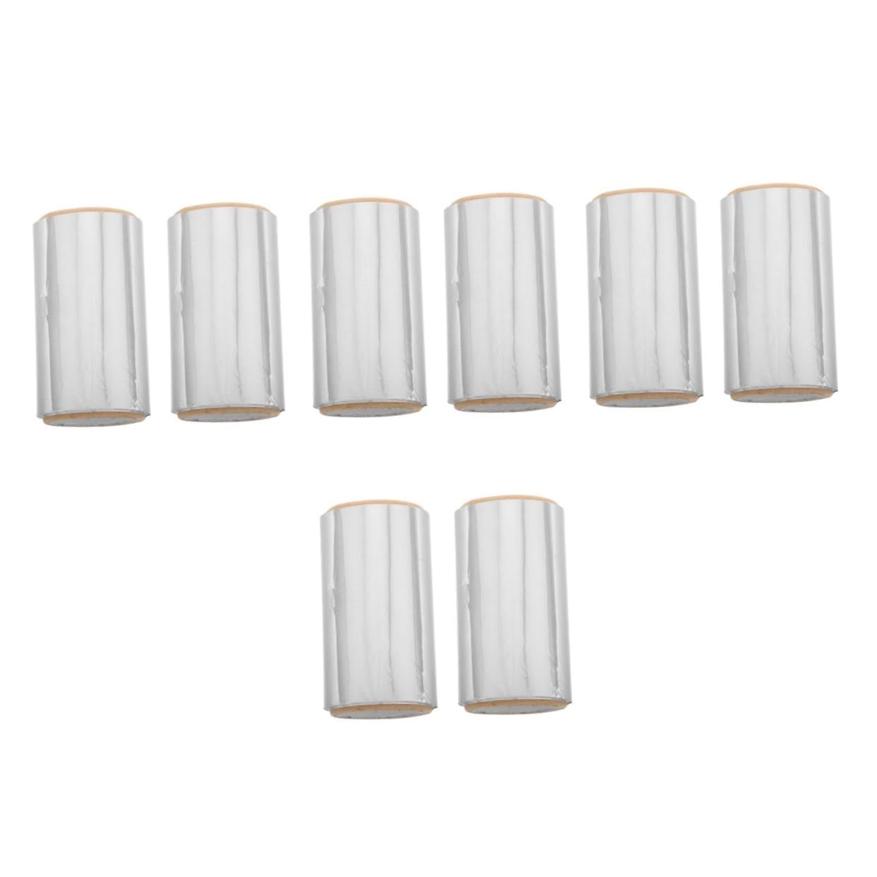 8 Rouleaux Papier Aluminium Coiffure pour Salon Aluminium pour Mèches Permanente et Coloration Protection Thermique et Découpe Facile pour Cheveux