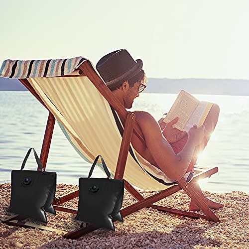 4 Packs Heavy Duty Water Saddlebag Design Sandbag For Photography Empty Water Weight Bags For Photo Video Studio Stand Light Stand Backyard Outdoor Patio Sports(Gray) (Black) #TOP7