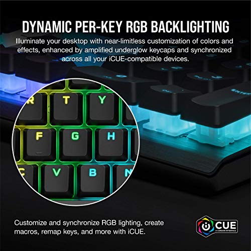 Corsair K60 Rgb Pro Mechanical Gaming Keyboard - Cherry Mechanical Keyswitches - Durable Aluminumframe - Customizable Per-Key Rgb Backlighting (Renewed) #TOP6
