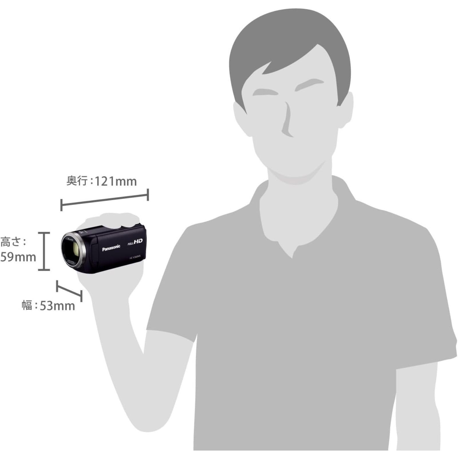 パナソニック　デジタルハイビジョンビデオカメラHC-V480MS【美品】 Amazon.co.jp: 【整備済み品】 パナソニック HDビデオカメラ