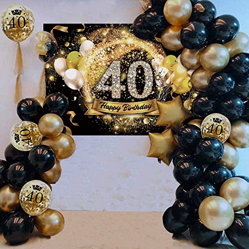 Palloncini 40 Anni di Compleanno Nero e