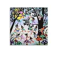 Amazon.co.jp: 藤城清治 ポスター「夕日のブランコ」影絵 印刷 壁