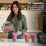 Ninja BL660C Professional Countertop Blender With 1100-Watt Base,72Oz Total Crushing Pitcher and(2)16 Oz Cups For Frozen Drinksand Smoothies,Silver/Gray,1100W,(Canadian Version)Silver/Grey,7.8 Pounds