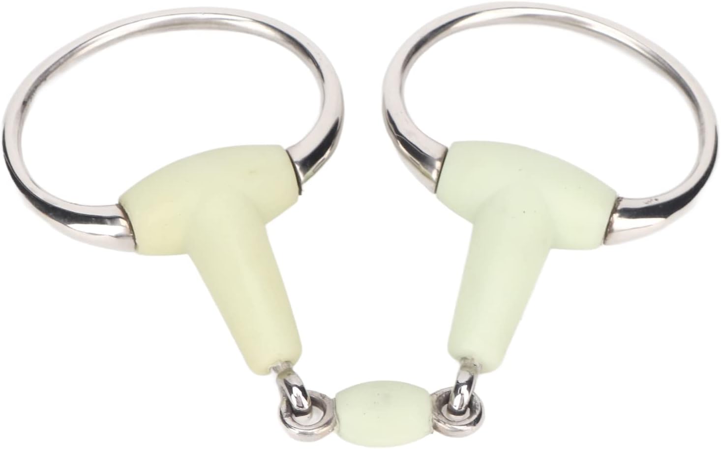 Horse Snaffle Bit, Rubber Wrapped Training Mouth Bit for Equestrian Riding with Flavor Design