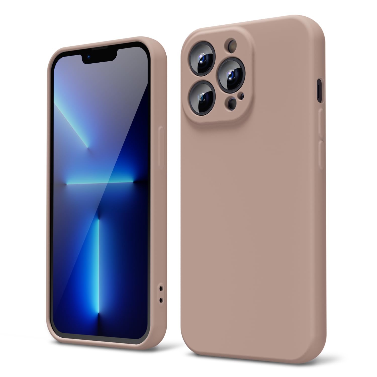 oakxco for iPhone 16 Pro Max Case Liquid Silicone, Soft Rubber Gel Elegant Aesthetic Basic Simple Cover, Cute Thin Slim TPU Matte Solid Color Plain Smooth Case for Women Girl, Light Pink — view 1144