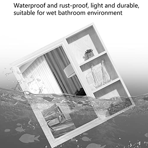 Generico mobiletto del Bagno,Spazio Bagno in Alluminio Bagno a Parete con Specchio Contenitore Sospeso in Alluminio Multifunzionale, per Bagno