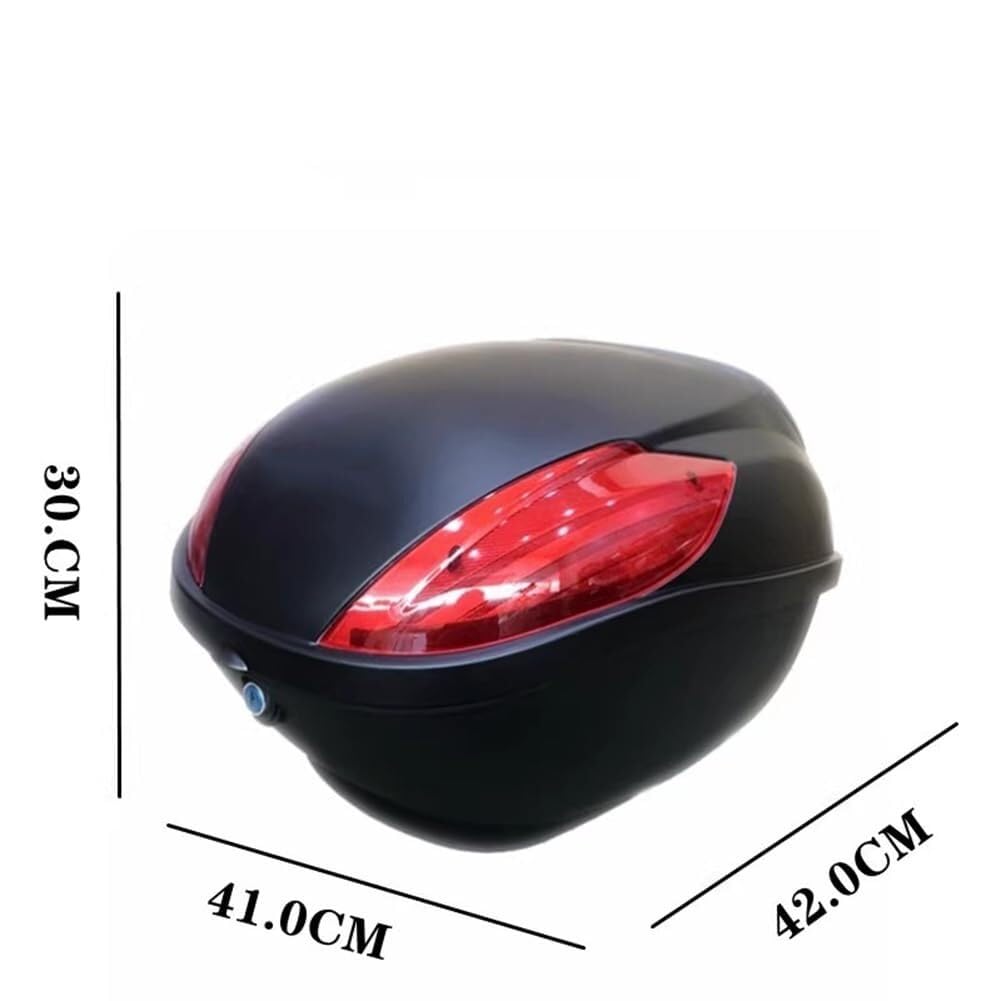 Bauletto superiore per moto e scooter, 33 l, in polipropilene rigido, impermeabile, con serratura, schienale imbottito e catarifrangenti, per casco e bagagli, montaggio universale (argento)