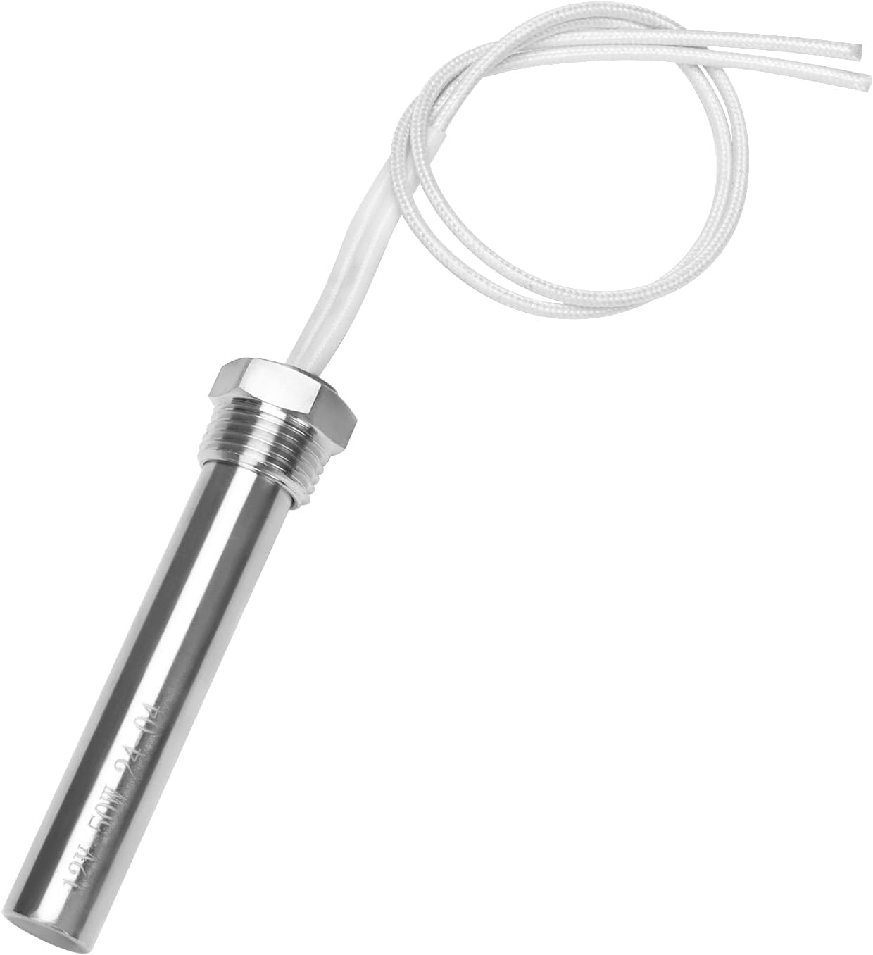 DERNORD Immersion Cartridge Heater 12V 50W Hot Rod Heating Element Replacement 1/2 Inch Thread