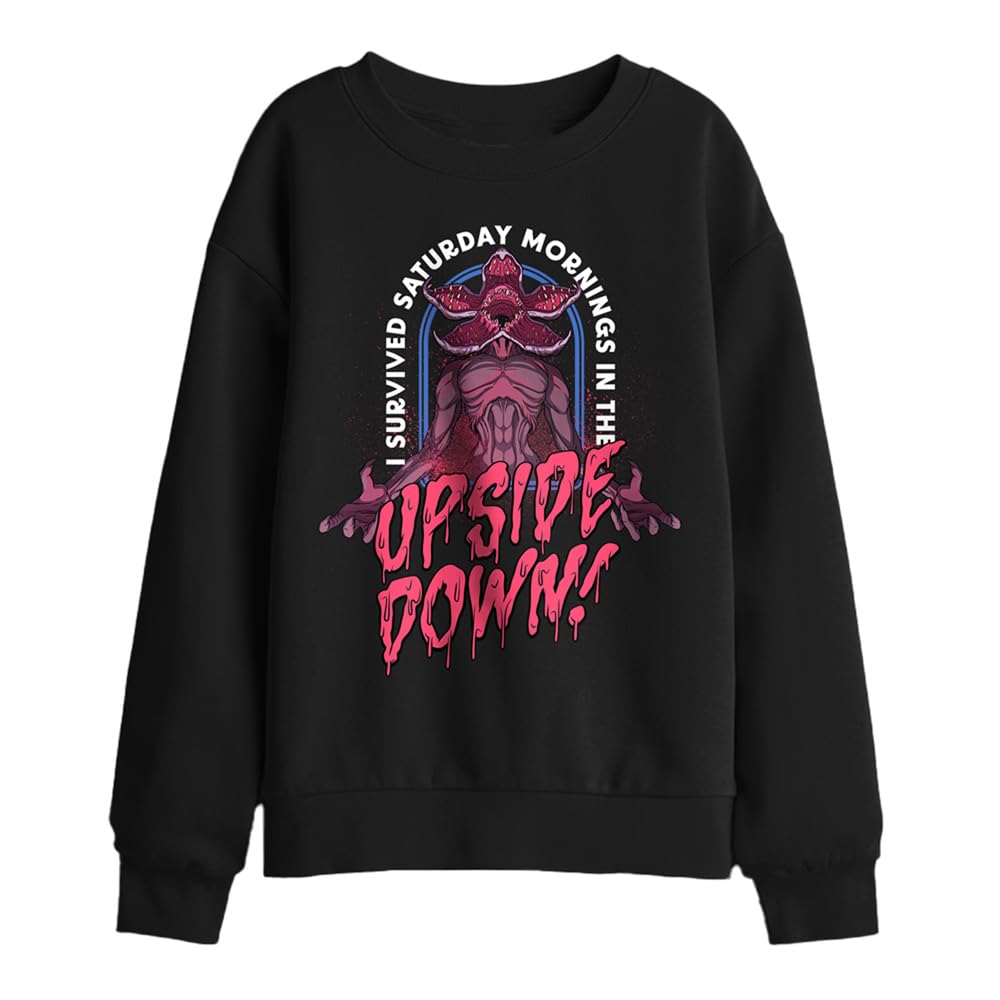 Stranger Things Demogorgon Survival Kids Sweatshirt, Black