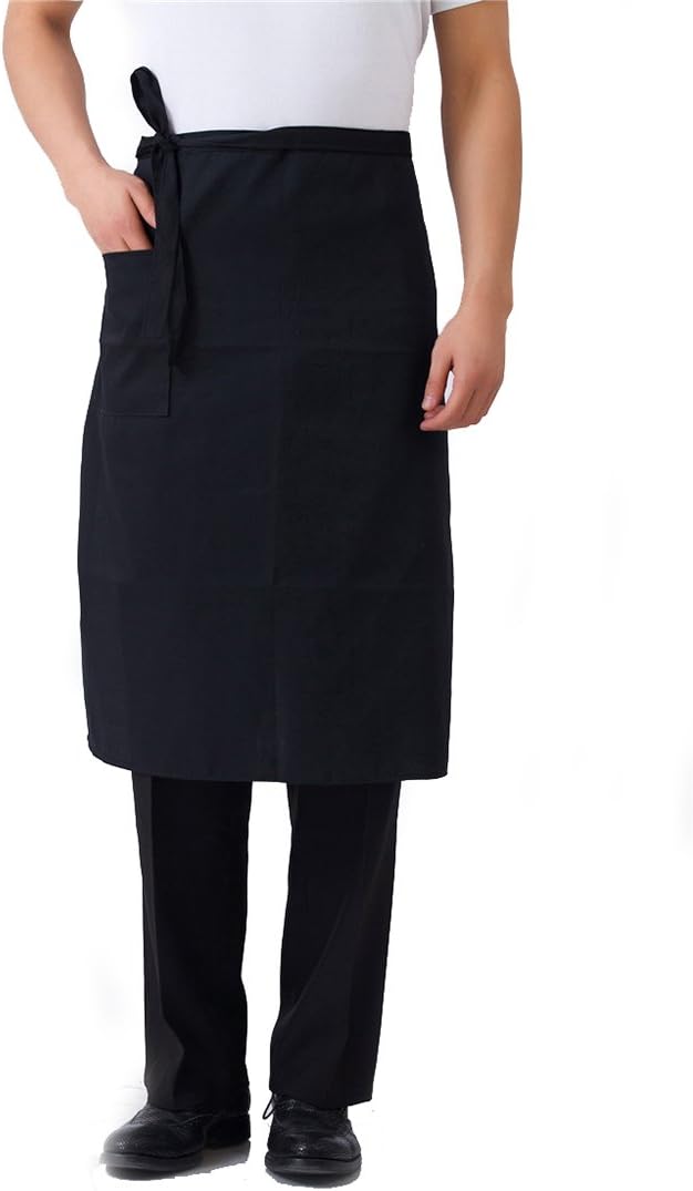 Unisex Kitchen Half Waist Apron Chef Work Bib Bistro Server Aprons