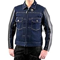 マックスフリッツ デニムバイクジャケット M.F. フルジップ Amazon | [マックスフリッツ] バイク用 ジャケット 春夏秋 デニム 本革