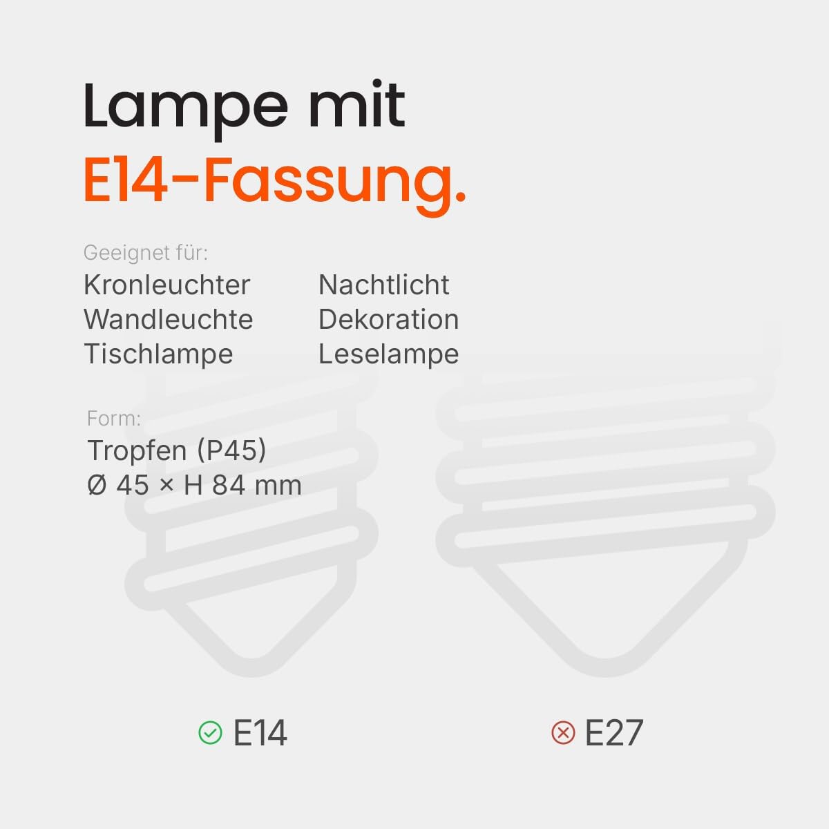 Osram LED SST Classic P45 Lampe E14-5 W, 470 lm, 4000 K, 230 V - Ø 45 mm - Geeignet für Wand-, Decken- und Küchenbeleuchtung - 10 Stück