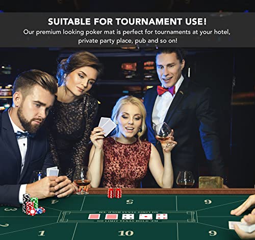Poker Mat Poker Table Topper Poker Table Mat With Storage Bag Water Resistant Anti Fade Poker Table Top Used As Game Table Topper Texas Holdem Poker Mat For Table In Home Pub Tournaments 70 X 35 Inch #TOP6