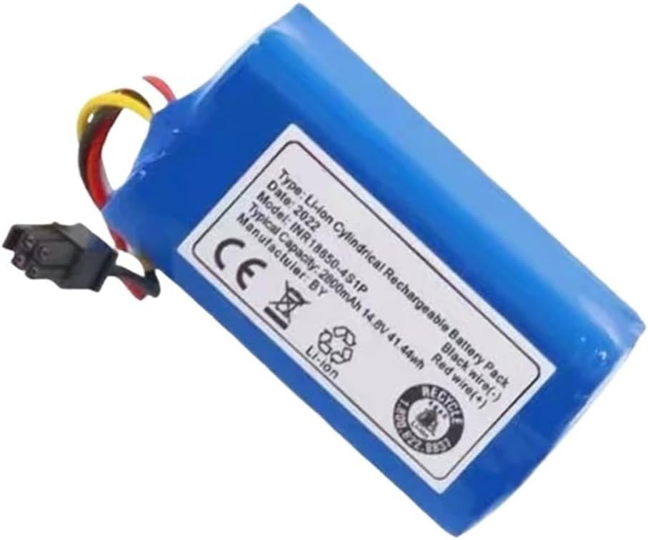 14.4V 2800mAh 3400mAh Li-ion Battery，Compatible for Ursus Trotter BP14426E 4INR19/66，Robot Vacuum Cleaner Spare Parts(1pcs 3400mAh Battery)