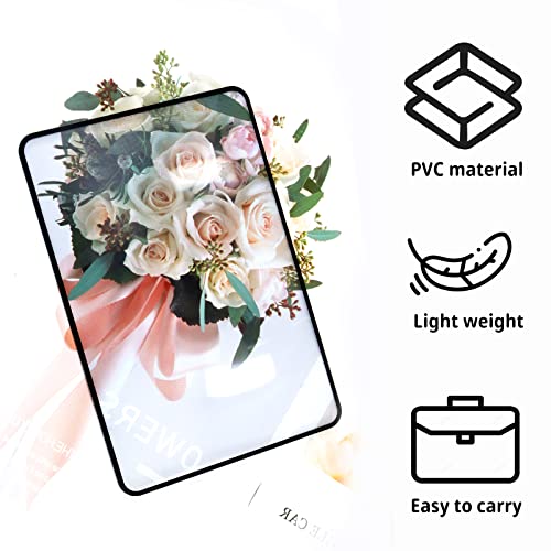 Hoydate LLP20230504112 4Pcs Page Magnifying Sheet 3X Lightweight Optical Plastic Fresnel Lens Bookmark Flat Magnifier thumb #2
