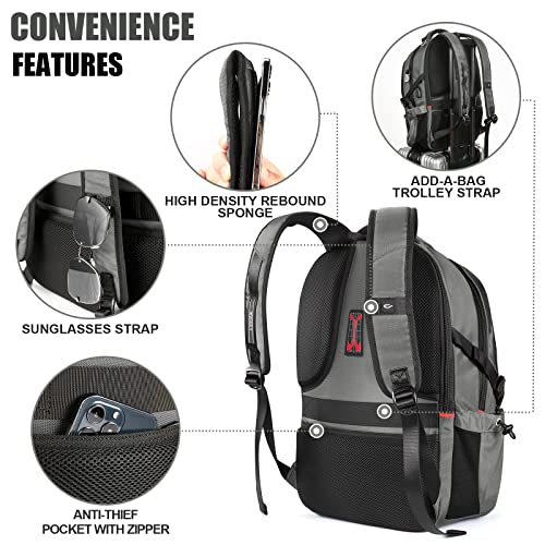 star cloud Travel Laptop Backpack - 16 Inch Business College Backpacks With USB Charging Port - Heavy Duty Water Repellent Anti Theft Computer Backpacks for Men/Women Grey4