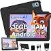 DMOAO Kinder Tablet 10 Zoll Android 15 mit 30GB RAM + 64GB ROM(2TB), 5G WLAN 6, Widevine L1, Elterliche Kontrolle, 8-Core, 6000 mAh, Kids Tablet mit Kinder Hülle Eva + 360° Drehbarer Ständer, Schwarz