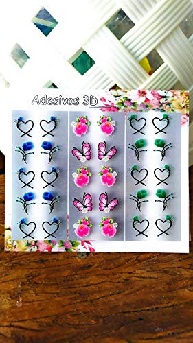 Kit 240 Peliculas Tulipas Adesivos de unhas Flores