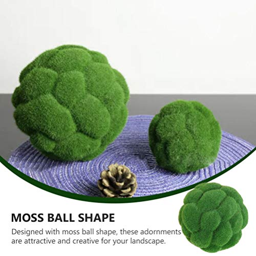 Amosfun 10 cm Kunstmatige Mosrotsen Decoratieve Faux Groene Stenen Mos Overdekte Stenen Nep Mos Decor voor… - Image 8