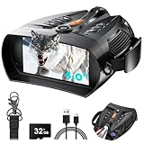 SKYBASIC 暗視スコープ -ナイトビジョンゴーグル 4K暗視双眼鏡 大人用 10倍ズーム 4インチHD画面 5000mAh大容量バッテリ PC接続をサポートー 32GB TFカード付属（写真・動画保存可）アウトドア・狩猟・キャンプ・自然観察用 男性へのギフトに最適