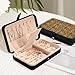Haskirky Fashion Leopard Print Jewelry Box Portable PU Leather Travel Jewelry Organize for Women Jewelry Storage Display Holder for Ring, Necklace, Earring