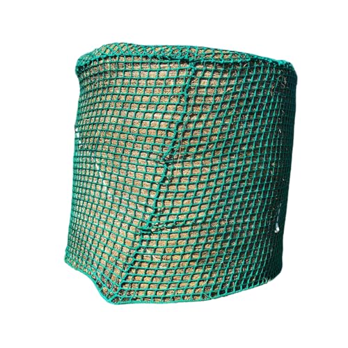 Heunetz für Pferde Heunetz Rundballen 120 cm x 120 cm - Maschenweite 4 5 x 4 5cm Hohe Belastbarkeit Rundballennetz Heuballennetz Engmaschig für Landwirtschaftliche Pferdebetriebe Viehzucht (Grün)
