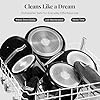 Gotham Steel Modern 11 Pc Ceramic Pots and Pans Set Non Stick, Professional Elegant Kitchen Cookware Sets with Steamer for Cooking, Non Toxic Made without PFOS PFOS, Dishwasher & Oven Safe #5