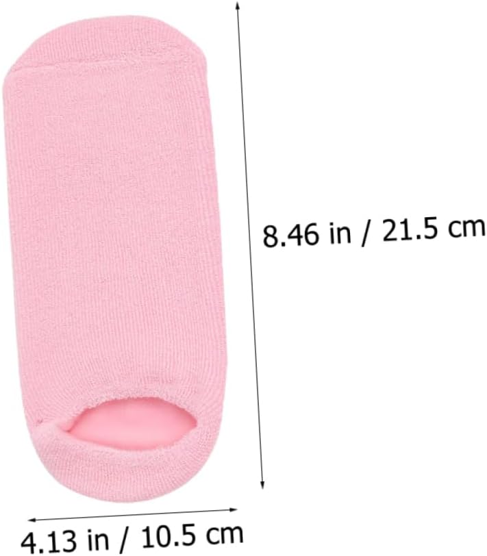 3 Pairs Cotton Moisturizing Foot Socks with Non-Slip Dots for Home Spa