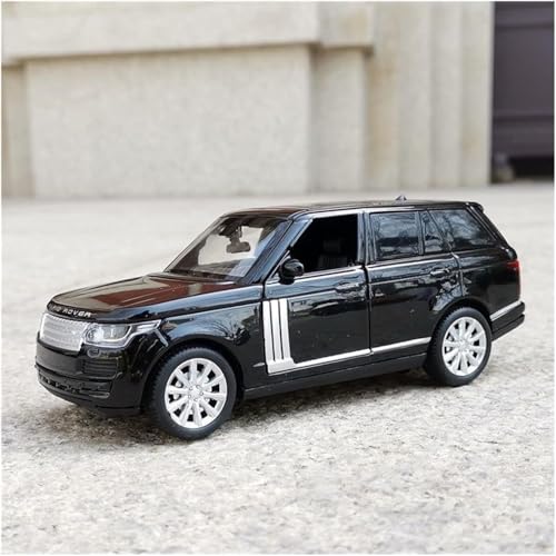 Image of Diecast 1:32 Range Rover Metal Car Die Cast Metal Toy Car Model Car Light Sound Pullback Openable Door Car for Kids (Red)