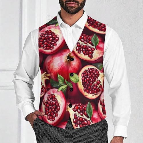 Pomegranates Trendy Vest Suit for Men V Neck Formal Dress Waistcoat Vests Business Slim Fit4