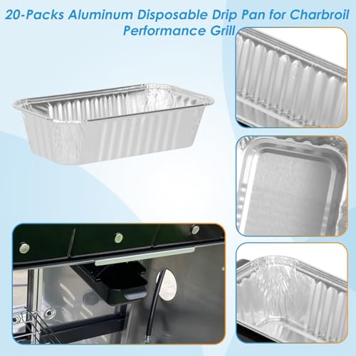 Image of 20-Pack Aluminum Disposable Drip Pan for Charbroil Performance Grill