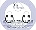 365 SLEEPERS 2PCS 18G Surgical Steel 6mm - 10mm Hinged Hoop Segment Nose Septum Tragus Helix Lip Ring Sleeper Earrings (6mm)