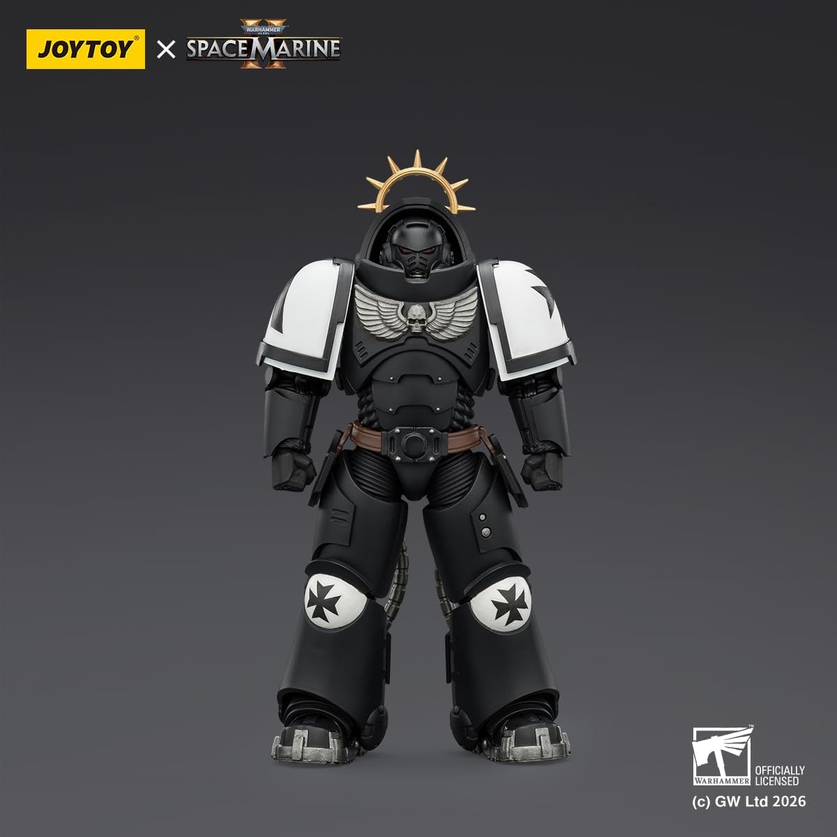 JOYTOY Warhammer 40K 1/18 Action Figure Game Edition Black Templars Heavy Intercessor with Heavy Bolt Rifle and Bolt Pistol