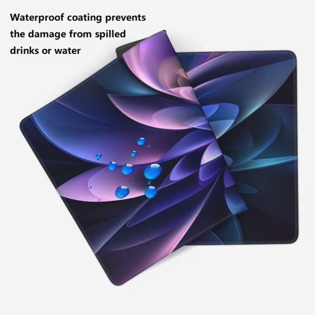 Tappetino Mouse Viola, Mouse Pad XXL 1000 x 500 x 3 mm, Fiori Tappetino Gaming Grande Sottomano Scrivania, Impermeabile Mousepad con Base in Gomma Antiscivolo per Computer, PC, Laptop -MP1597