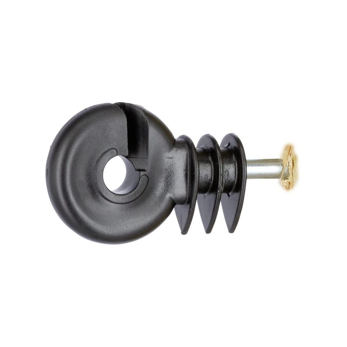 Supporto Corto Nero Per Isolatore Ad Anelli - Staffa Zincata Da 6 Mm Con Rivestimento In Filo - 2
