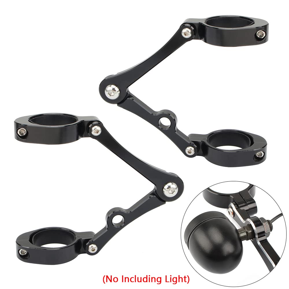 Riloer 1-Paar Motorrad Modifizierte Scheinwerfer CNC Halterungen Passend für H-arley H0N-DA K-awasaki S-uzuki Y-amaha B-S-A Modelle mit 39/41 Gabelrohr Durchmesser, Head Light Montagehalterungen