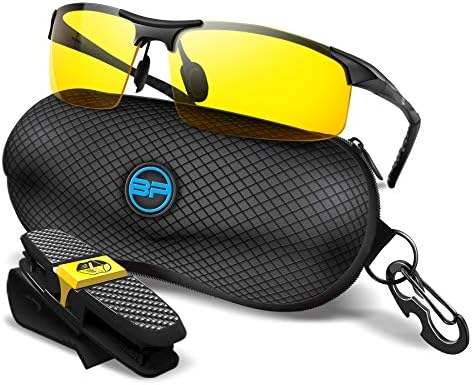 BLUPOND Yellow Glasses for Men/Women - Anti Fog Semi-Polarized Shooting Safety Glasses for Ultimate Eye Protection (black)