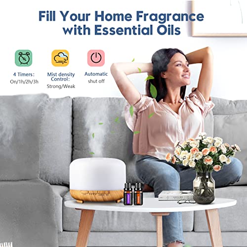 Yikubee Essential Oil Diffusers, 500Ml Diffusers For Essential Oils Large Room,Home, Aromatherapy Oil Diffuser With Cool Mist #TOP1