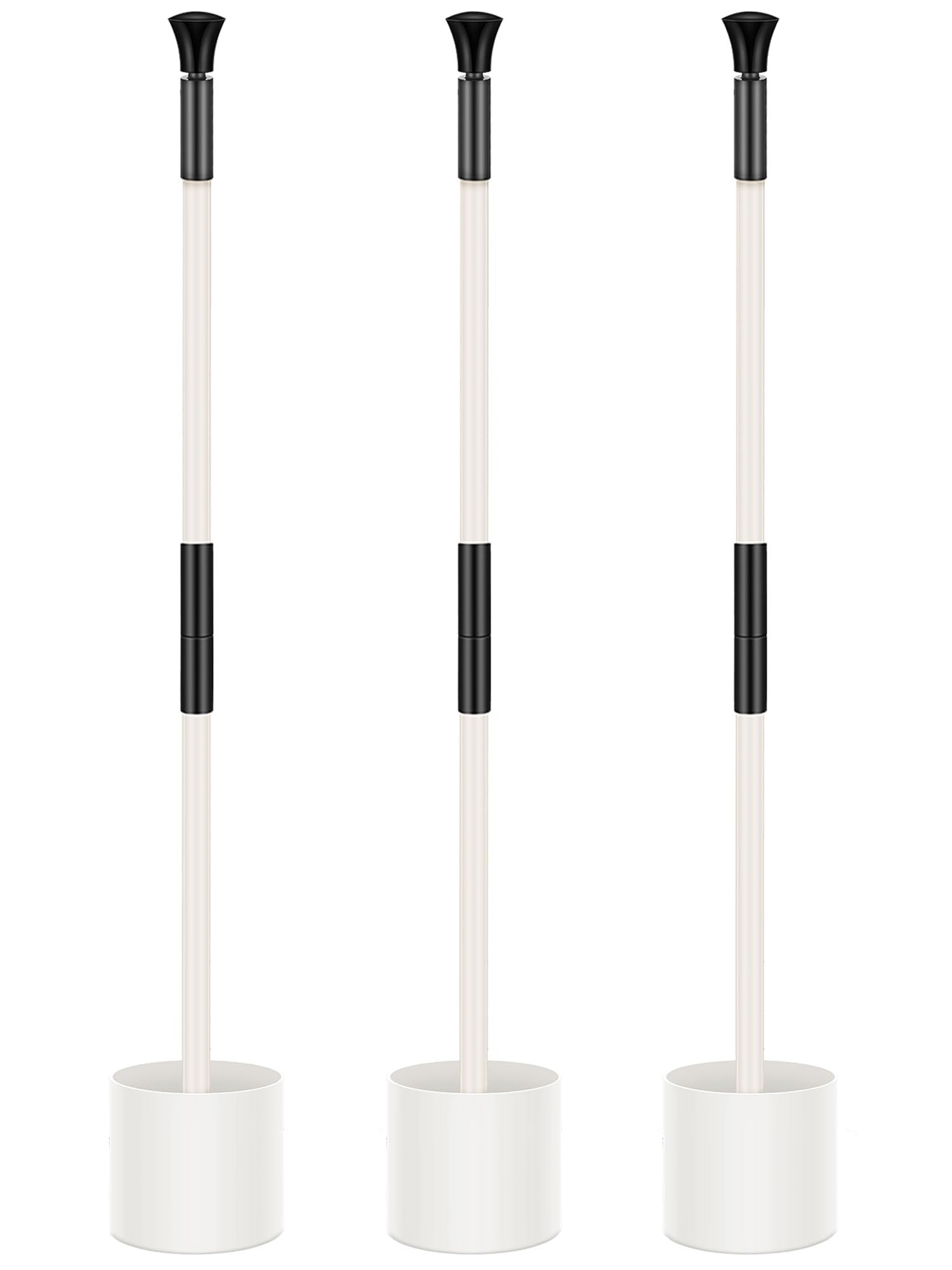 Pelopy Set of 3 Golf Flagsticks Golf Putting Green Flagstick Flag Stick for Yard Portable Fiberglass 2-Section for Chipping Greens Practice Course Backyard Indoor Outdoors, 2.4 Feet