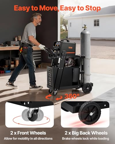 VEVOR 2-Tier 4-Drawer Welding Cart