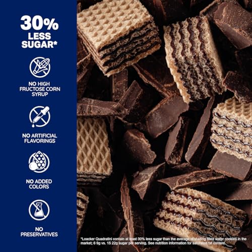 Image of Loacker Quadratini Chocolate Wafers, 30% Less Sugar, Non-GMO, 6-Pack