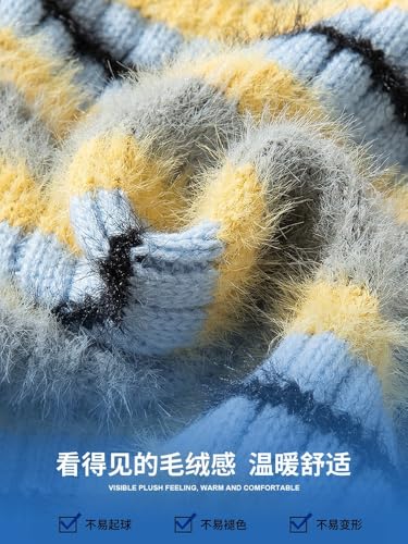 Men's Spring and Autumn Striped Couple Knitted Sweaters4