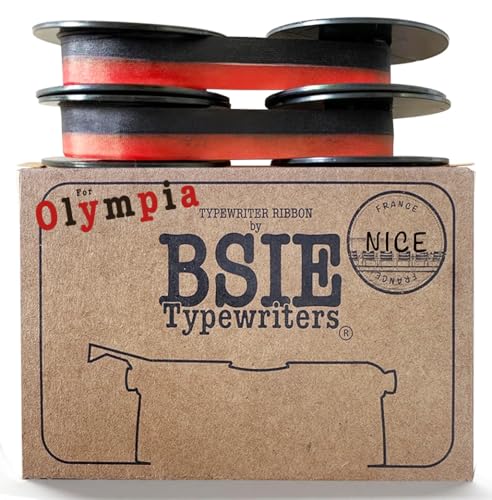 Olympia - Ruban De Machine À Écrire Olympia - Pack Double - DIN 2103 / DIN 32755 / GR1 - BSIE Typewriters (Noir & rouge)