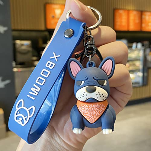 XXBANG 1 Llavero de Bulldog Francés, llaveros de Perro de Dibujos Animados para Mujer, Bolso, baratija, Llavero de Coche para Hombre, Llavero-1 Cover