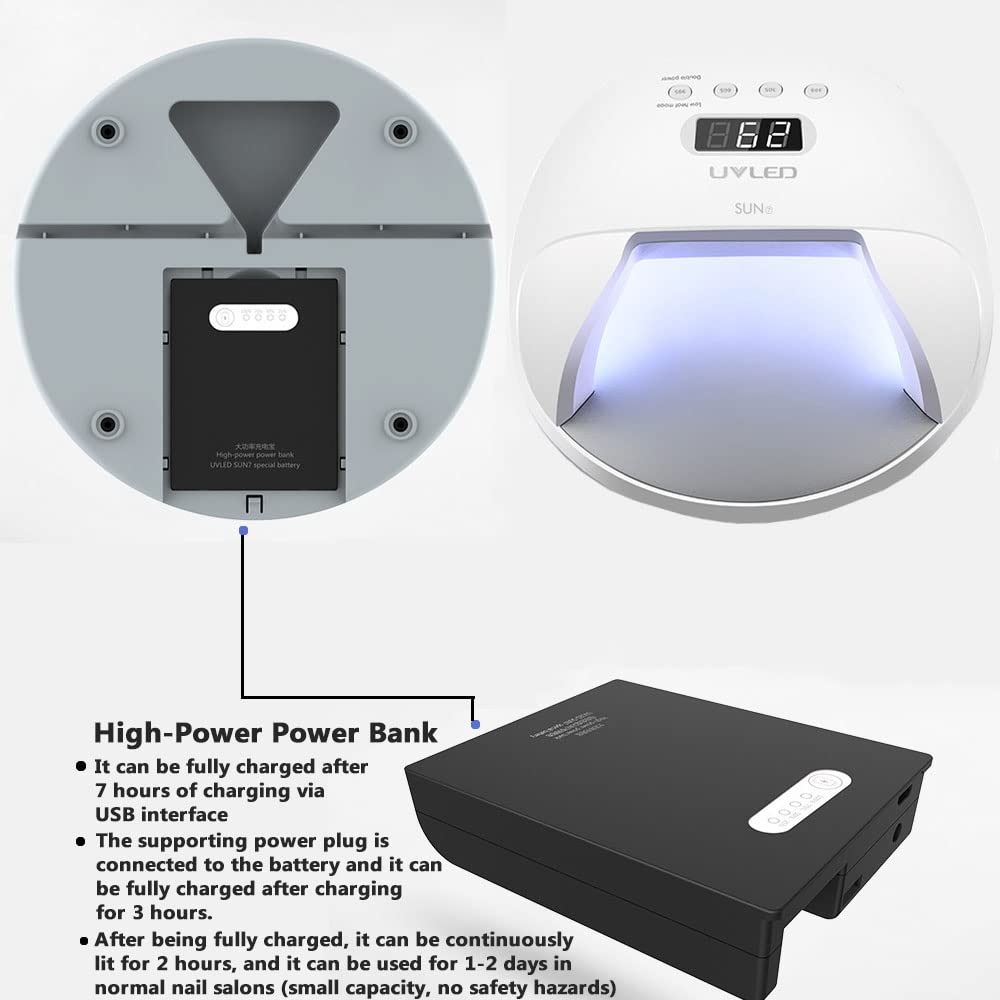 lampade per nail art. Lampada for unghie senza fili da 48 W, asciugacapelli professionale a LED ricaricabile, lampada for polimerizzazione smalto senza fili Strumenti for manicure for nail art, for la